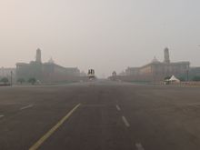 President's Office in the distance with Secretariat buildings in the foreground