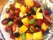 I love fruit salad with our Easter breakfast 