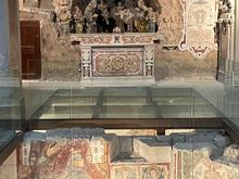 Duomo interior, with frescoes covered 
