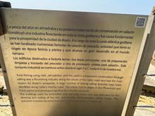 Details of almadraba fishing (dating from Phoenicians and still in use today), and explanation of the site