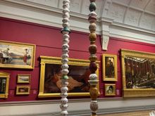 These columns are made from 140 ceramic vessels by Tayou from Cameroon. 