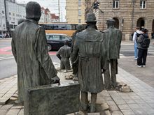 They start to disappear into the ground this side of street…