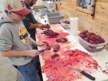 R2 and William at work. His new barn is a multipurpose building. 