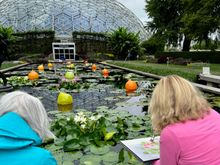 There were maybe eight painters today. Maybe a class of some sort.
