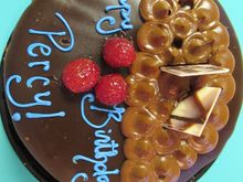 Double Chocolate ( which gruezi hates !! ).  The young lady that baked this cake  was a long time patient of mine  as were her parents..... when  they mentioned to her the cake was for me , she said, " Leave it to me , I know what he wants".