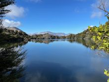 The lake on Mou Wahu island that is on Lake Wanaka 