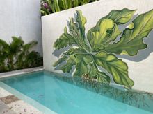 Small pool but you will get wet!