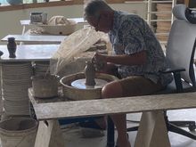 We were lucky to find the owner/potter, Peter Jansons, working today!