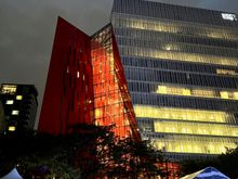 Downtown Montreal at the Jazz Festival.