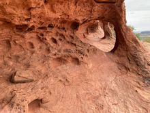 Interesting rock formations at Red Cliffs Preservation area in St. George UT.