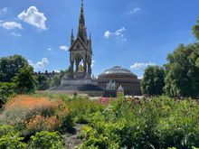 Looking over the Albert Memorial from the South Flower Walk