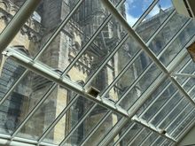 We are in the Rectory Cafe, directly under the tower of Salibury Cathedral.