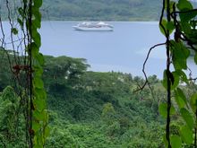 The Paul Gauguin cruise ship holds 330 but is only 80% full for our cruise.