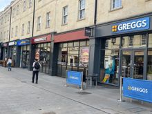 Fast food, not a grog shop in site.  You can see Greggs, Smashburger and Burger King in the back.  Not pictured is a McDonalds right on the left. I remember a time when Burger King first started it was real heavy on the "King" part. Lot's of Royal deals.  I even have a friend who played the King in a couple of commercials.