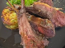 Our outstanding lamb chops! Perfectly cooked and perfectly seasoned!