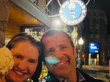 Ice cream at the Big Dipper (it’s a MT chain that originated in Missoula with fantastic ice cream. Our town is getting one right next to our favorite brewery!). I don’t know what the alien thing is on Nate’s face.