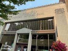 This picture doesn't do this justice.  It's an art deco style bank