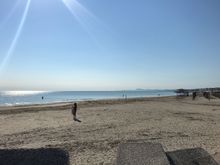 Walking on the beach at Senigallia (early June).