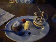 and our decadent dessert!