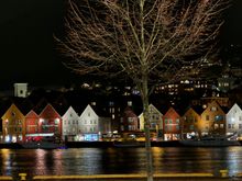 Bergen at night