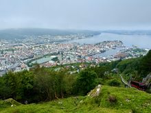 View atop Fløyen mountain 