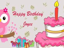 Enjoy the Five Gift Boxes, The Cake with the Pink Icing  and the Pink Owl. !!
The Pink Owl is a "lifer" and very difficult  to spot.!!

Many more Happy Returns of your Annual Event !!