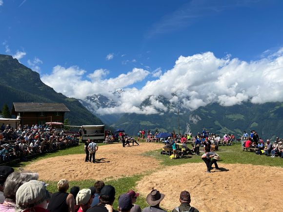 Swiss wrestling championship in Haldi, Kt Uri (taken yesterday) 