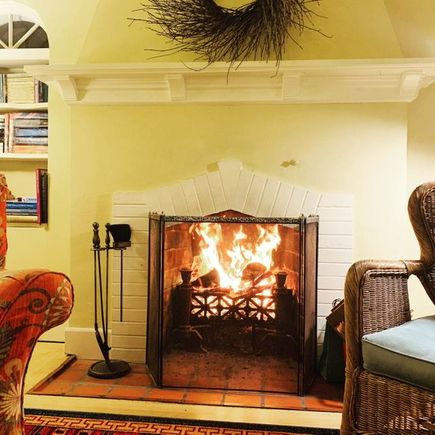 Temps dropped to low 60’s so we have a fire. 