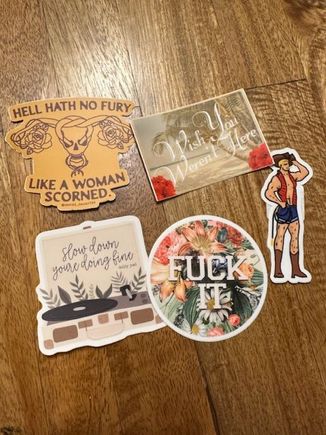 Some stickers Kate and I bought today. Looking forward to adding some of these to my water bottle. 