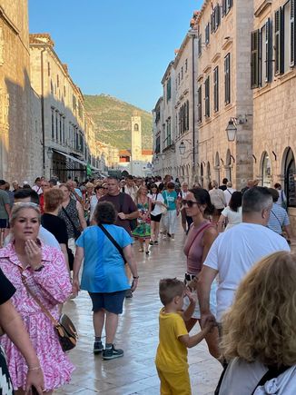 This is what you see once you enter the City at the PIle Gate.  No it's not the Romans, the Ottomans, the Slavs or the Huns.  It's US!