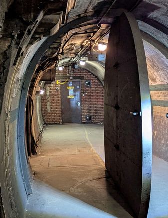 Huge door also used to help with ventilation in the tube system