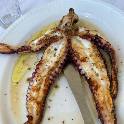 Sun dried octopus.