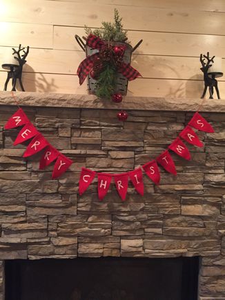 My mantle. Just enough Christmas. 