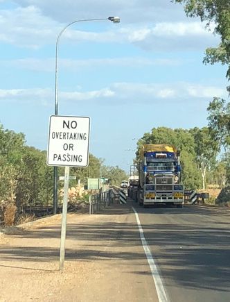 One of the many single lane bridges. 