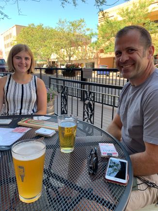 Testing. Sunday cribbage at the brewery. 