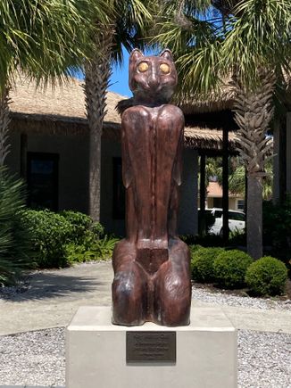 This was at the Marco Island history museum. It’s a large outdoor replica of a Calusa Native American artifact found there - we saw the real one in the museum, which dates to 500-1500 years ago. It’s a beautiful carving.