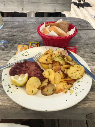 On the other hand, this was lunch at a rifugio somewhere on Alpe di Siusi.