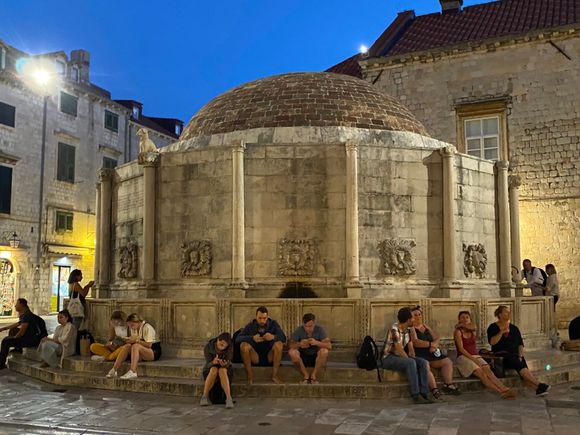 Large Onofrio fountain, end of Stradun, near Pile Gate. 
