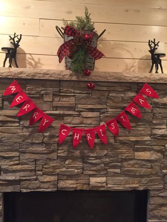 My mantle. Need to add the twinkling fairy lights yet. 