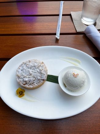 Pineapple cobbler at the Olelo.