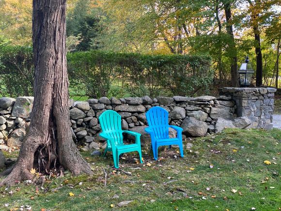 
Colorful spot to rest. 