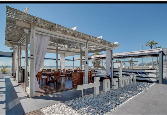Looking toward the beach in Castelldefels