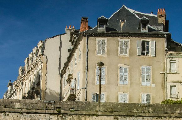 River reflection of historic hotel where Croat SS recruits launched a heroic, but doomed, revolt against their SS masters in 1943.
