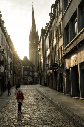 We walked to the market during the atmospheric early morn.