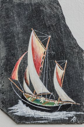 Slate was seen across town. Three men in a boat?