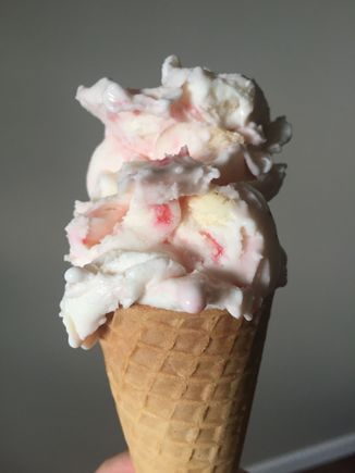 Also  here’s part of my Easter dinner. Strawberry Cheesecake. Drool and Weep.  (Haha)