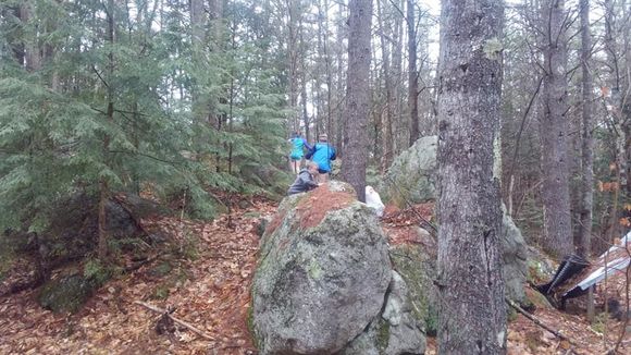 DH put William's basket in an easy spot. The GDs had to hike a little further. Fortunately DS was the avid photographer while I stayed dry in the jeep. Fortunately baskets fit in garbage bags.