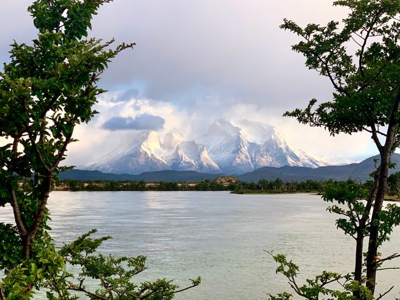 Torres del Paine this morning 