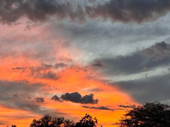 Sunset tonight. Photos by my wife( iPhone)