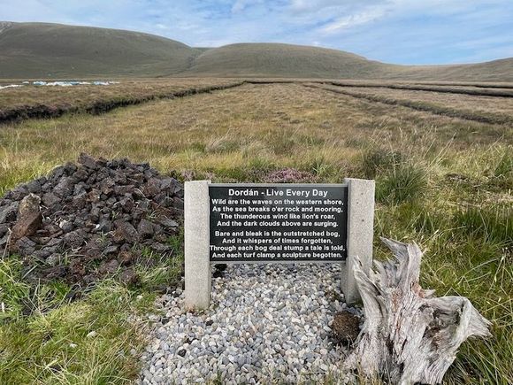 It winds up above the town, along a small stream